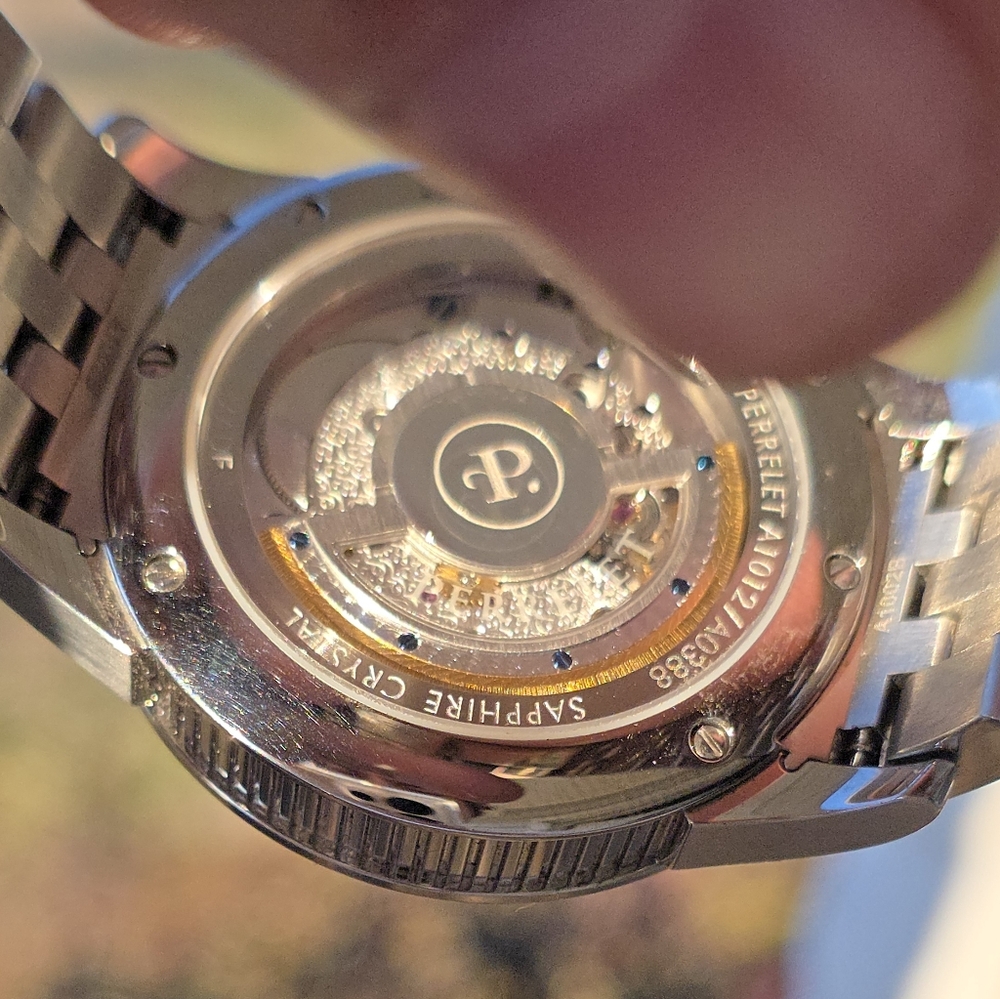 Perrelet Stainless Watch with Roman Numerals and Date Display - Picture 2 of 9